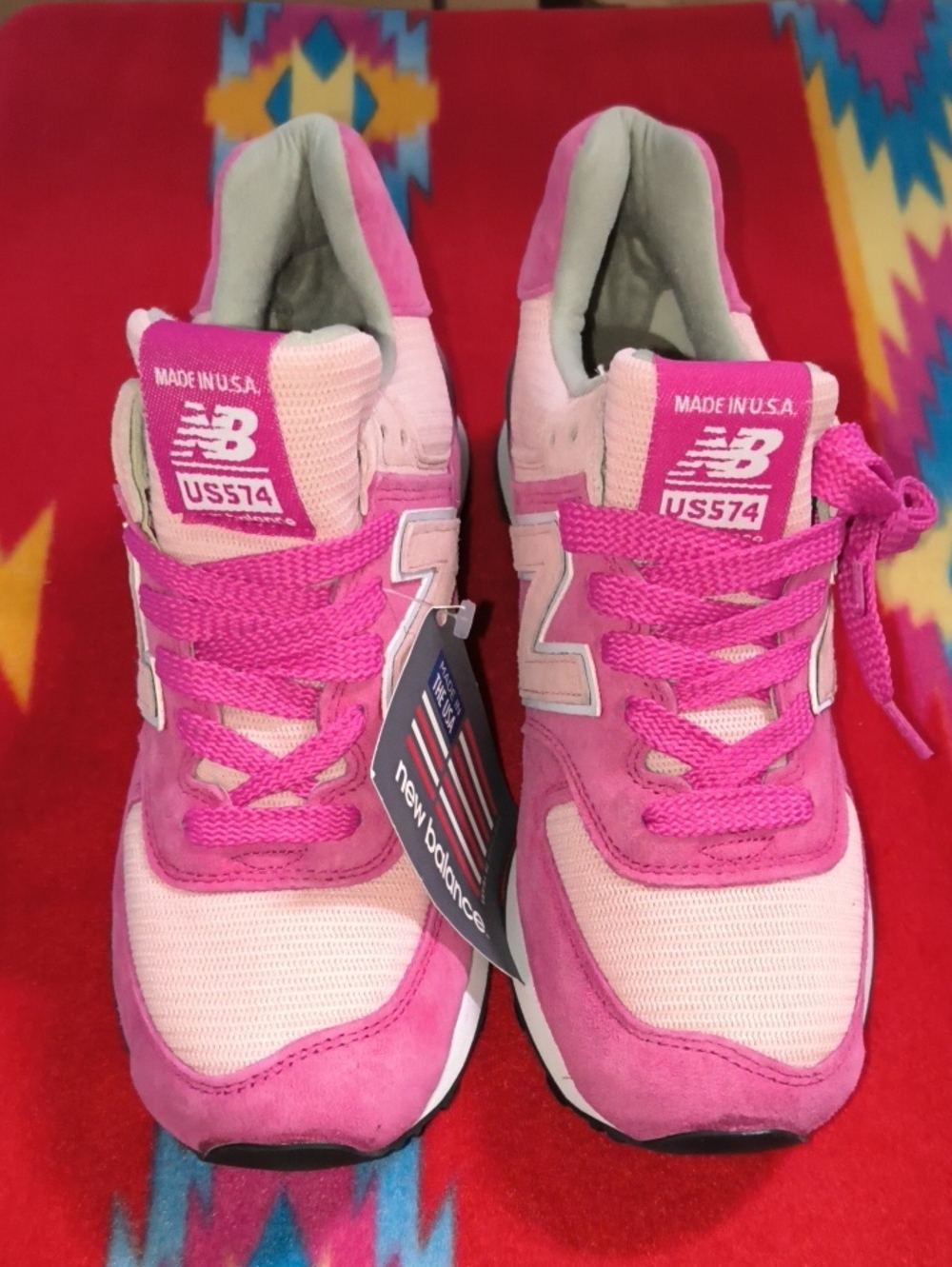 New Balance 576 Made in USA 'Pink White' Sneakers US 7.5 UK 7 New